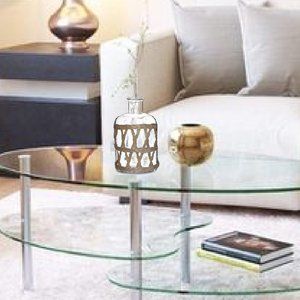 Glass Vase with Wicker Rattan Wrap